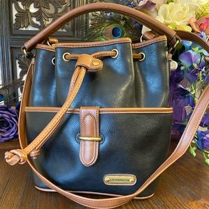 Liz Claiborne bucket drawstring purse VTG
